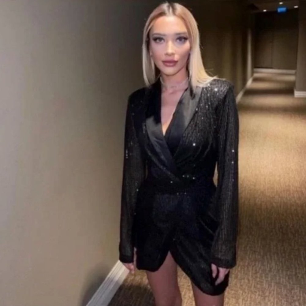 Zara | Dresses | Black Sequin Dress